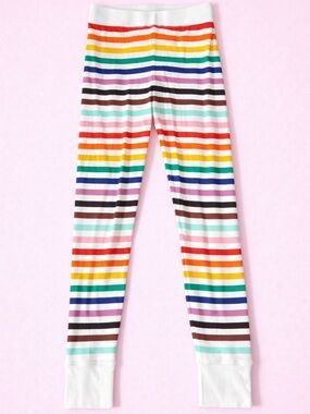 Old Navy Rainbow Stripe Pajama Leggings - White Base